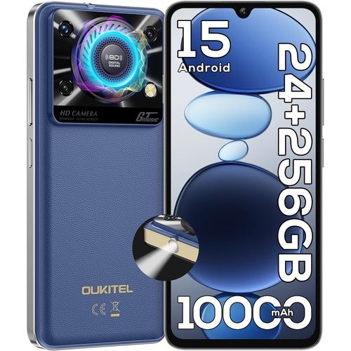 ChenQuanSarl-C60ProTelephonePortableAndroid1524Go256Go1ToSmartphonePasCher10000Mah18Wcran688Hd90HzTlphoneDbloqu110DbHautParleur120Lumens4GDualSimNfcGpsBleu