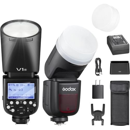 SUBZONAL-Godox V1S Speedlite Flash rond professionnel 76 W 1/8000 HSS 2,4 G Système X sans fil TTL avec 2600 mAh Li-ion Compatible avec Sony a7IV a7III a7RIII a7RII