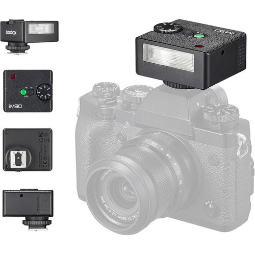 SUBZONAL-Godox iM30 Flash, 7 Niveaux de Puissance Mini Flash Speedlite 6500K±200K Flash D'appareil Photo pour Canon Sony Nikon Fuji Olympus