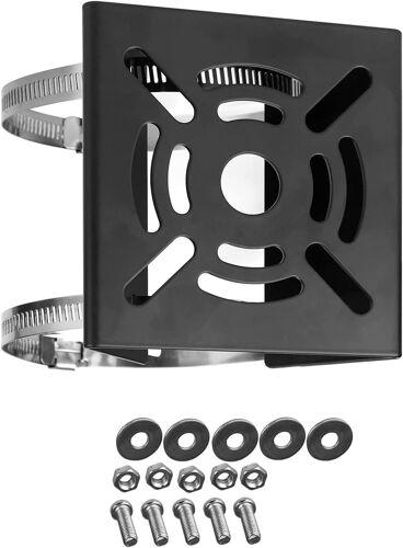 Support Vertical Universel Camera De Sécurité,Support D'angle Metal Massif Avec 2 Boucles,Convient Pour Les Cameras Vidéosurveillance,Lampes Murals,Lampes Scene,Panneaux Solaires(Petite Taille)