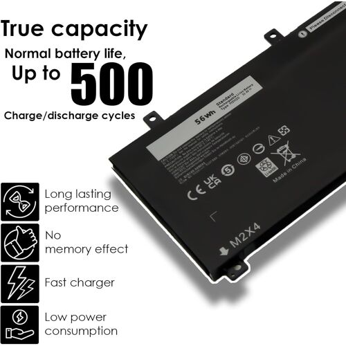 56Wh H5H20 Battery for Dell Precision 5520/5530/5540, for XPS 15 9560/9570 Series Replacement V0GMT NCC3D [3 Cells]