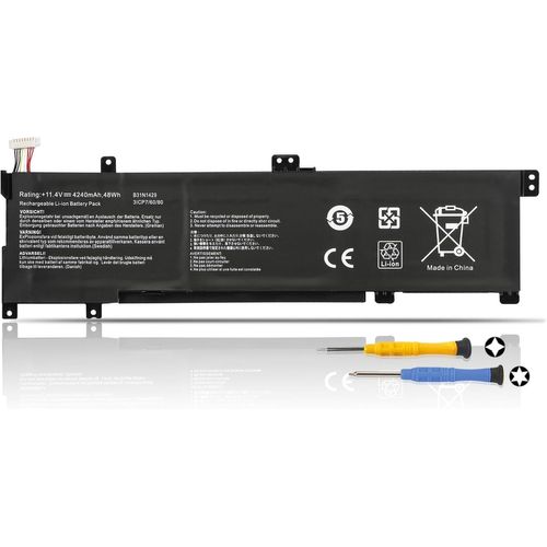 B31N1429 Batterie pour ASUS K501U K501UB K501UQ K501UW K501UX K501UXM K501L K501LB K501LX A501LB A501LX A501U A501UX R516U R516UX R516UW R516L R516LX R516LB V502L V502LX V502U V502UX V505LX