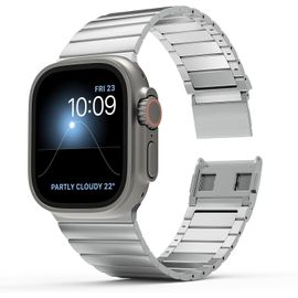 Nenv-Bracelet En 316l Acier Inoxydable Pour Apple Watch,Boucle Magnétique,Résistant Et Haute Qualité,Bracelet Pour Apple Watch Ultra 2 Noir,Titane/Ultra,Series 10/9/8/7 (49mm 46mm 45mm 44mm)
