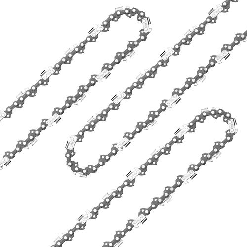 POPU-Lot De 3 Chaînes De Tronçonneuses 35Cm,52 Maillons,Pas De 3/8"" 1,3 Mm Chaîne À Faible Rebond Compatible Pour Dolmar,Bosch,Einhell,Husqvarna Et Autres
