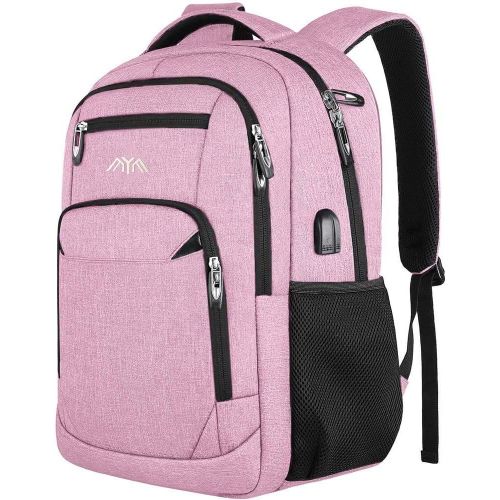 Sac A Dos Femme,Cartable Fille pour College Lycée Compartiment pour 15.6"" Ordinateur Portable avec USB Charging Port