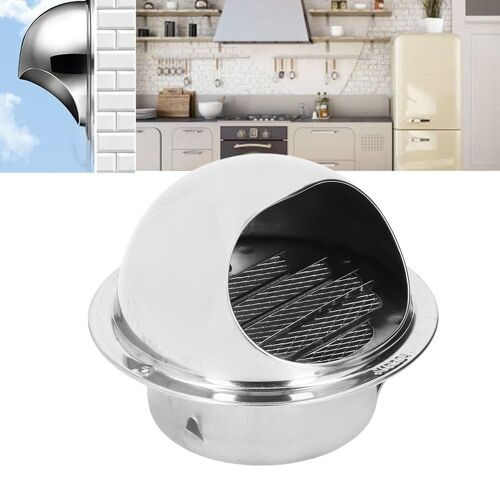 (150 Mm/5 9 Pouces)Bouche D'aération Ronde En Acier Inoxydable Épaissir Ob