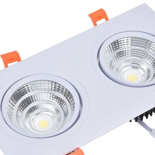 2x7w Cob Downlight 6000k 100 264v Downlight Réglable Encastré Au Plafond Ob