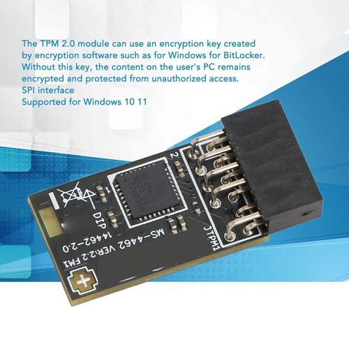Tpm2.0 Module Tpm Spi 12pin Encryption Security Module With Slb 9672 For New