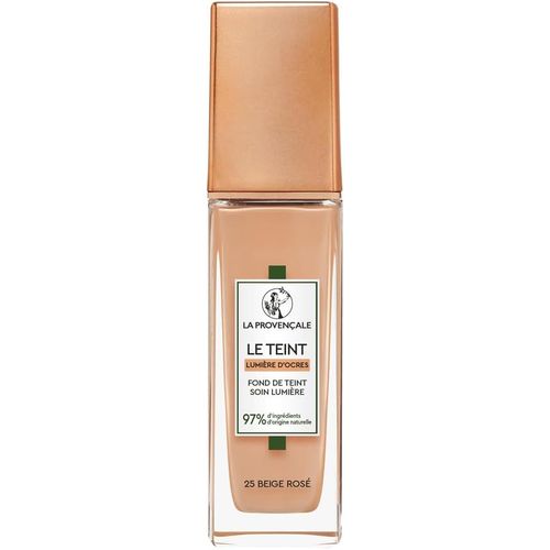 Kalanka-- Le Fond De Teint Soin Lumière - 97% D'ingrédients D'origine Naturelle - Couvrance Moyenne - Tous Types De Peaux - À L'huile D'olive Bio Aop Provence - Teinte : 25 Beige Rosé - 30 Ml 