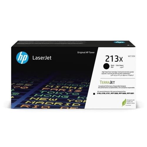 HP 213X - À rendement élevé - noir - original - LaserJet - cartouche de toner (W2130X) - pour Color LaserJet Enterprise 67XX, MFP 5800; LaserJet Enterprise Flow MFP 5800, MFP 6800