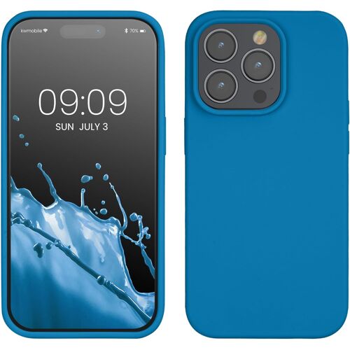 KALANKA-Housse Compatible avec Apple iPhone 14 Pro Coque - Coque de téléphone Fine avec Finition Douce - Bleu Vif