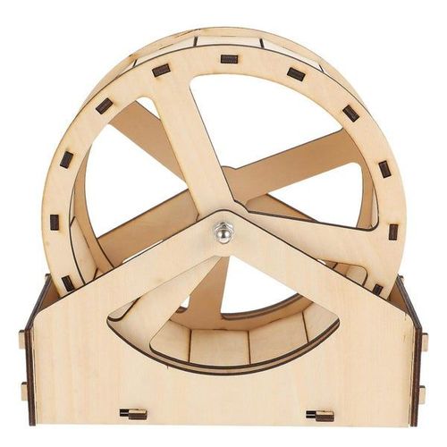 Roue Silencieuse En Bois Pour Hamster Miniforce - Roue D'exercice Compacte Pour Hamsters Et Hérissons, Favorise La Santé Et Le Plaisir