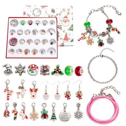 Calendrier de l'Avent Bracelet surprise de Noël Boîte aveugle Calendrier de l'Avent