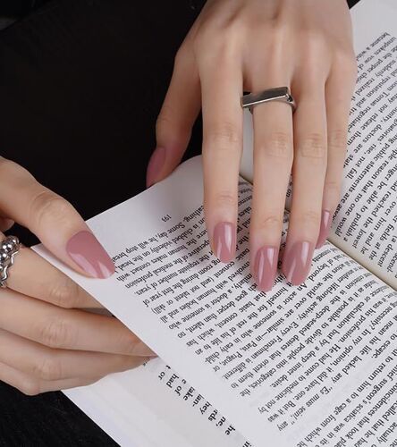 (Rose) 20 Semi-Curable Stickers D'ongles En Gel Polonais Bandes De Couleur Unie Gel Autocollants De Clou, De Qualité Salon D'ongles En Gel Polonais Bandes Manucure Set D'autocollants