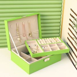 Boîte à bijoux Boîte à bijoux à 2 niveaux avec serrure amovible