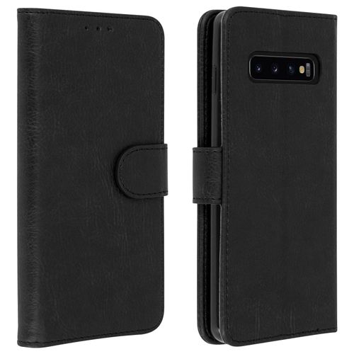 Housse Samsung Galaxy S10 Étui Portefeuille Support Stand noir
