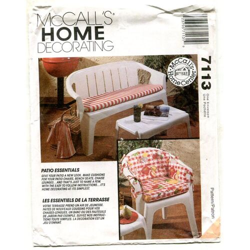 Patrons - Mc Call's Home Decorating - Pochette 7113 : Coussins Pour La Terrasse