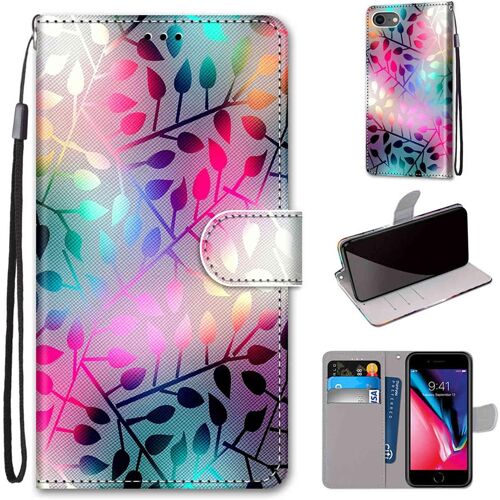 KAL-Etui Coque Pour Iphone Se 2020, Coque Iphone 7 / Iphone 8,Protection Housse En Cuir Pu Portefeuille, Fermeture Magnétique], Coque Compatible Pour Iphone 7 / Iphone 8 / Iphone Se 2020