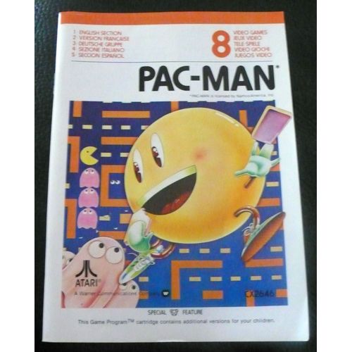 Atari 2600 Notice Mode D'emploi Pac-Man 1981