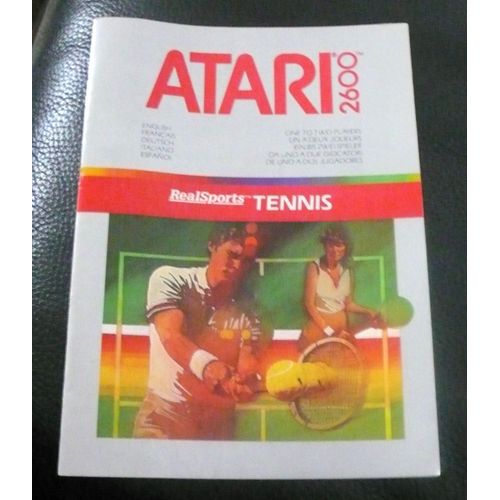 Atari 2600 : Notice Realsports Tennis (1983)