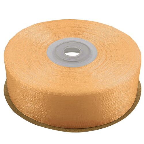 Kal-Ruban 25mm X 32m Couleur Crème Ruban Décoratif Ruban Cadeau Satin Et Organza Tissu Mousseline Pour Décoration Bricolage Mariage Fête Festival Emballage Paquet Cadeaux Cartes Diy