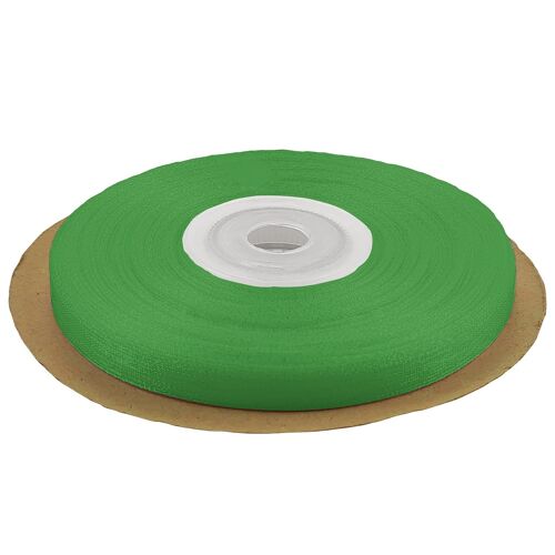 Kal-Ruban 6mm X 32m Couleur Vert Ruban Décoratif Ruban Cadeau Satin Et Organza Tissu Mousseline Pour Décoration Bricolage Mariage Fête Festival Emballage Paquet Cadeaux Cartes Diy