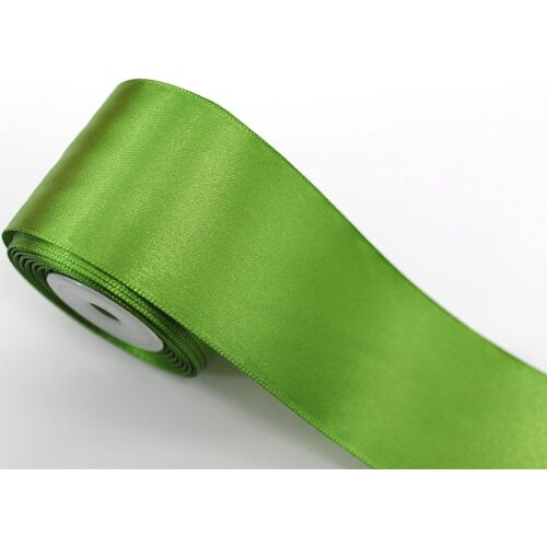 Kal-Ruban De Satin De Qualité Supérieure - 50 Mm - 10 M - Ruban Décoratif Pour Noël, Mariage (Vert Olive)