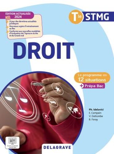 Droit Tle Stmg , Édition Actualisée 2024