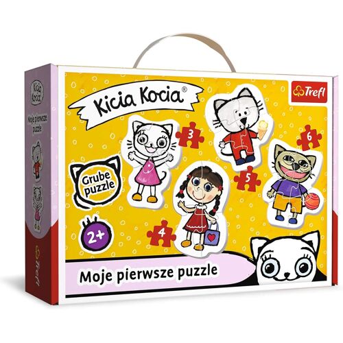KAL-36088 Lot De 4 Puzzles Kicia Kocia Les Chatons Joyeux De 3 À 6 Pièces, Baby Classic, Pour Enfants À Partir De 2 Ans