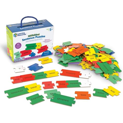 Puzzles De Phrases Skill Builders De,Mots,Lettres,Compétences Du Langage,Compétences De Phrases,Jouets D'apprentissage Préscolaire,Jouets Éducatifs D'apprentissage,5+