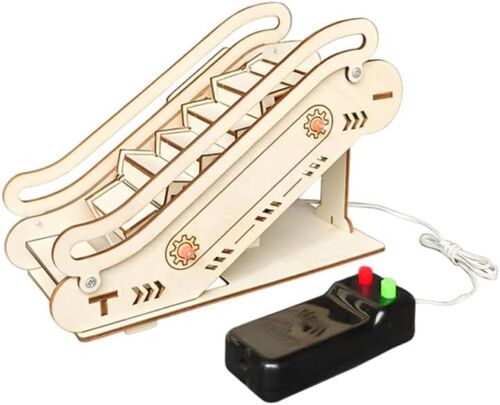 KAL-Modèle De Jouet Ascenseur Électrique Bois Kit De Puzzle Diy Pour Garçon Fille Expérience Pratique De Technologie De Courroie De Transport Projet Éducatif Et Créatif Pour Familles