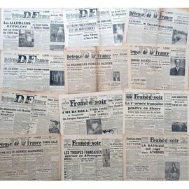 Lot 12 Vieux Journaux Résistance Authentiques Et Complets Défense De La France (France-Soir) 1944