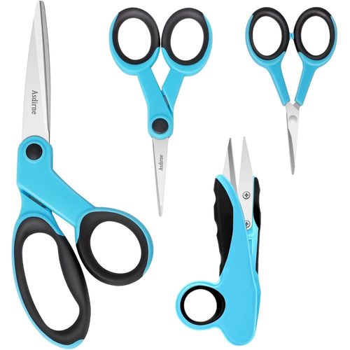 Teppd-Ciseaux Couture, Ciseaux À Tissu Avec Lame Tranchante En Acier Inoxydable, Y Compris Ciseaux À Coudre, Ciseaux À Broder, 4pcs