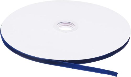 KAL-Ruban De Velours 0,6Cm X22M, 1/4 Pouce X 25 Yard Simple Visage Bobine Soyeux Pour Diy Artisanat Cadeau Emballage Noeud Décoration Lumineux Bleu