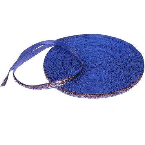 KAL-Ruban De Velours À Paillettes Métalliques 1,9 Cm X 22,9 M Pour Noël, Loisirs Créatifs, Emballage Cadeau, Décoration De Noeud, Violet, Doré, Argenté