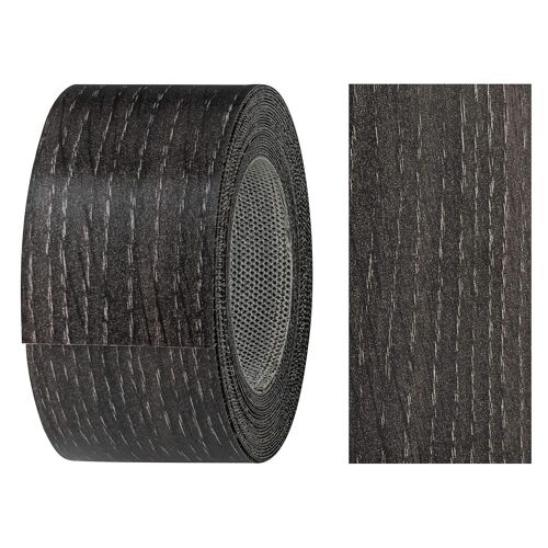 KAL-Ruban Adhésif Pour Bords En Mélamine Avec Adhésif Thermofusible, 40 Mm X 5 M, Ruban Adhésif Thermocollant Pour Étagères Et Panneaux, Décoration : Chêne Graphite
