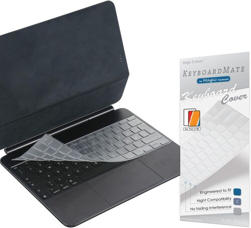 Film Protecteur de Clavier Compatible avec 2025 Magic Keyboard pour iPad Air 13 Pouces (M3)/2024 Magic Keyboard pour iPad Pro 13 Pouces (M4), TPU Transparent, Français/Européen