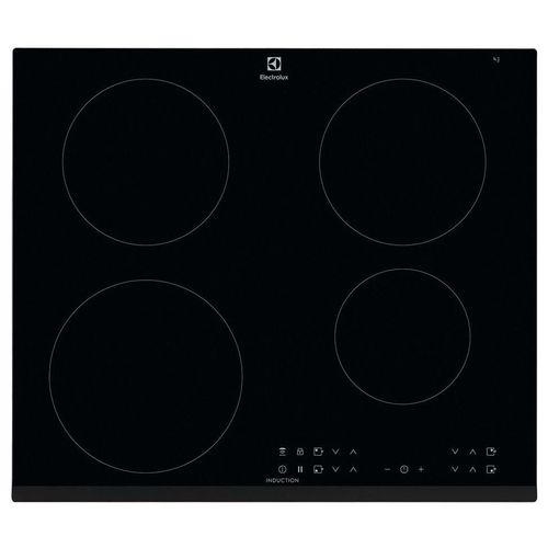 Table de cuisson à induction Electrolux 500 LIT6043 - 4 plaques de cuisson - Niche - largeur : 56 cm - profondeur : 49 cm - avec avant biseauté - noir
