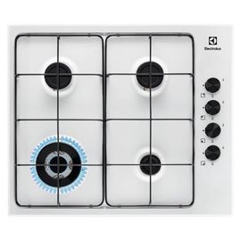 Table de cuisson au gaz Electrolux 300 Slim line EGS6414W - 4 plaques de cuisson - Niche - largeur : 55 cm - profondeur : 47 cm - blanc