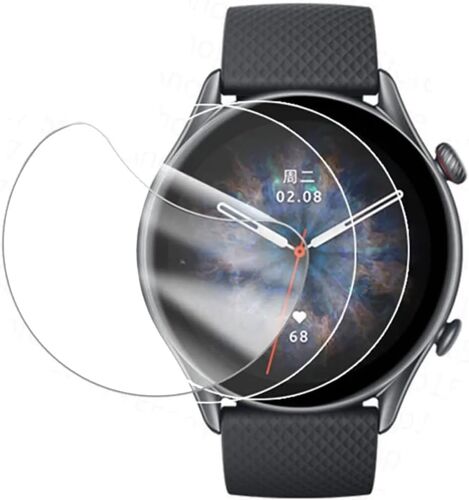Kal-5pcs Film D'hydrogel Protecteur D'écran Pour Ama Zfit Gtr 3 Pro/Ama Zfit Gtr 3 / Honor Watch Gs 3, Smartwatch Protection D'écran Transparente Flexible Hd Tpu [Sensibilité Du Toucher] [Pas De Bull