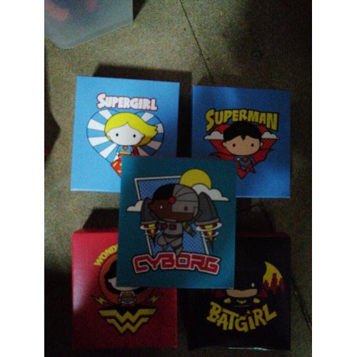 Lot De 5 Figurines En Bois Mc Do Super Héros