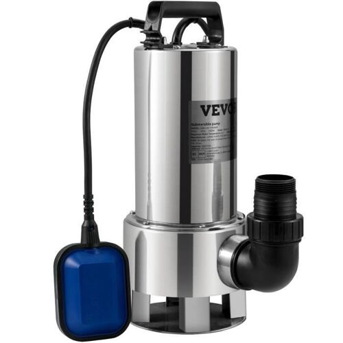 Pompe de Relevage Eaux Chargées - VEVOR - 1300 W 333,3 L-min Pompe d?évacuation pour Eaux Chargées - avec Adaptateur de Décharge