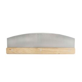 Intirilife Trancheuse À Pizza Professionnelle En Marron, Couteau Hachoir En Acier Inoxydable - 35.3 X 10.8 X 5 Cm - Grande Lame À Pizza, Hachoir À Herbes, Avec Protège-Lame