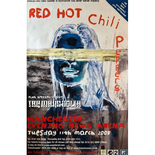 Red Hot Chili Peppers - Concert Manchester 2003 - Taille : 100x150cm - Affiche - Envoie Roulé