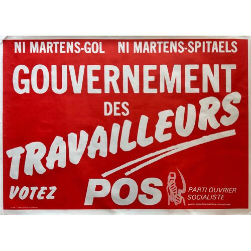 Parti Ouvrier Socialist - Gouvernement Des Travailleurs Taille : 61x85cm - Affiche - Envoie Roulé