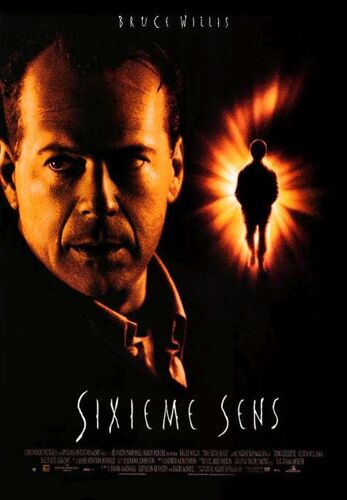 Sixième Sens - Bruce Willis - Taille : 116x158cm - Affiche Originale De Cinéma - Envoi Plié