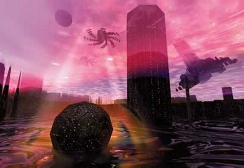 Alien Arrival - Fractal Taille : 70x100cm - Affiche - Envoie Roulé