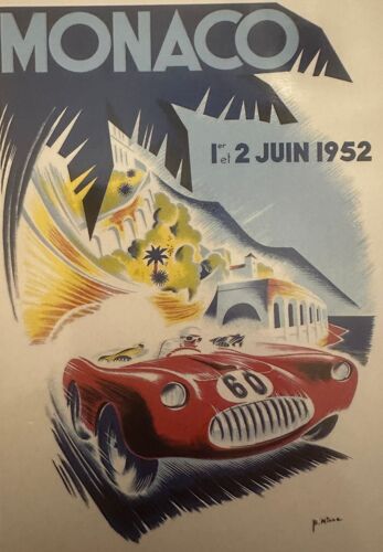 Monaco - Grand Prix 1952 - B. Mine - Taille : 10x15cm - Carte Postale