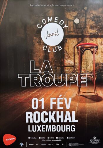Jamel Comedy Club - La Troupe 2002 Luxembourg Taille : 60x80cm - Affiche - Envoie Roulé