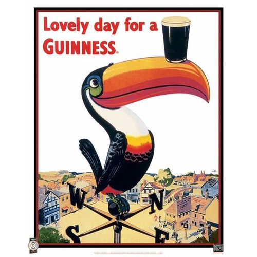 Biere - Guinness - Toucan Taille : 40x51cm - Affiche - Envoie Roulé